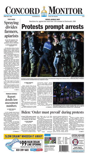 Current front page for Concord Monitor